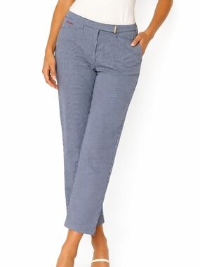 Lauren Jeans Co. Ralph Lauren Navy Checkered High Rise Ankle Crop Pant